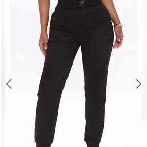 Black Belted Joggers